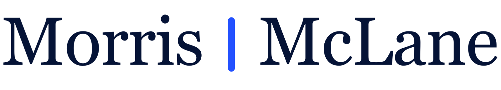 Morris McLane wordmark, black on white